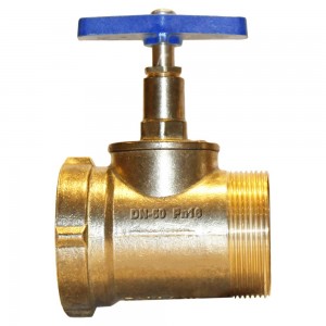 Клапан Ду-50 15Б3Р муфта/цапка латунь прямой 180⁰ РБ