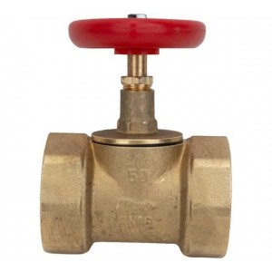 Клапан Ду-50 15Б3р муфта/муфта латунь прямой 180⁰ АПОГЕЙ