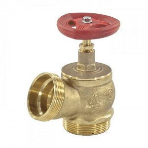 Клапан КПЛ 50-1 муфта/цапка латунь угловой 125⁰  АПОГЕЙ